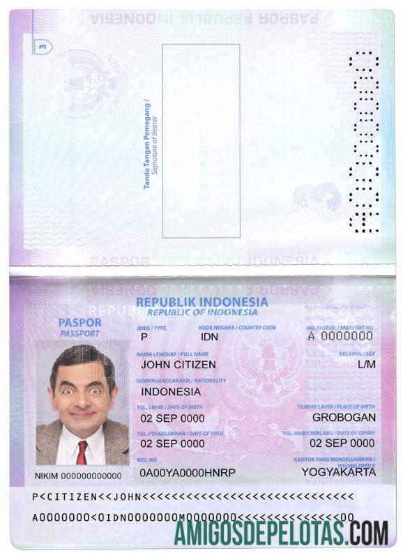 Indonésia Pass 2022 presente exemplo